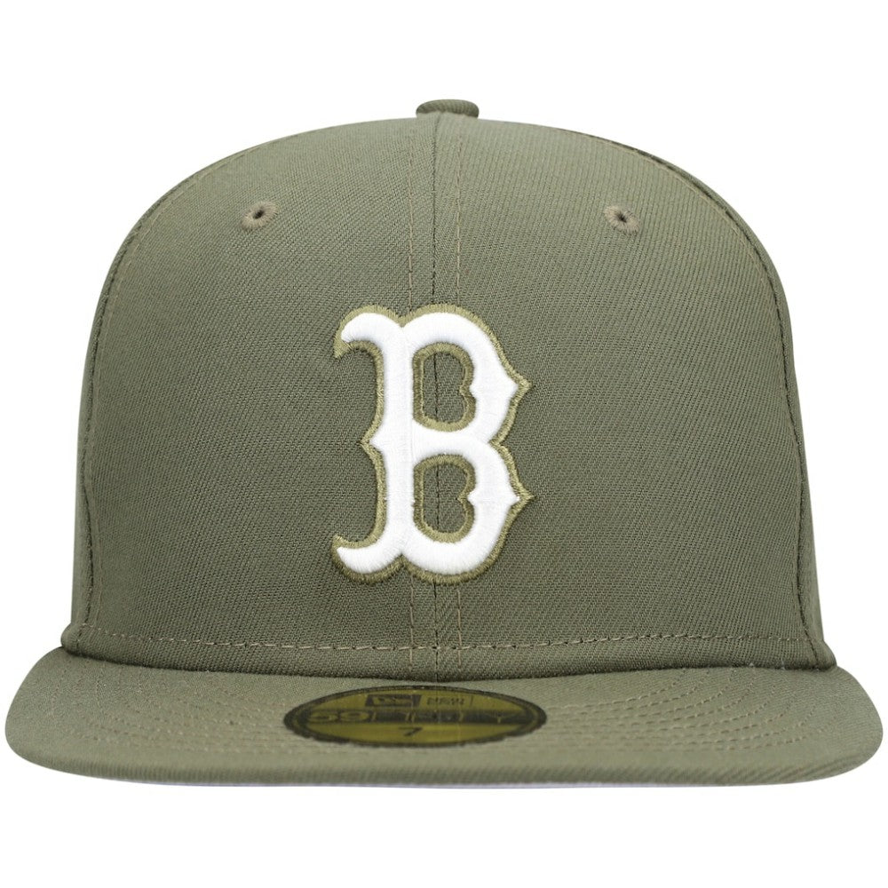 Boston Red Sox New Era White Logo 59FIFTY Fitted Hat - MLB
