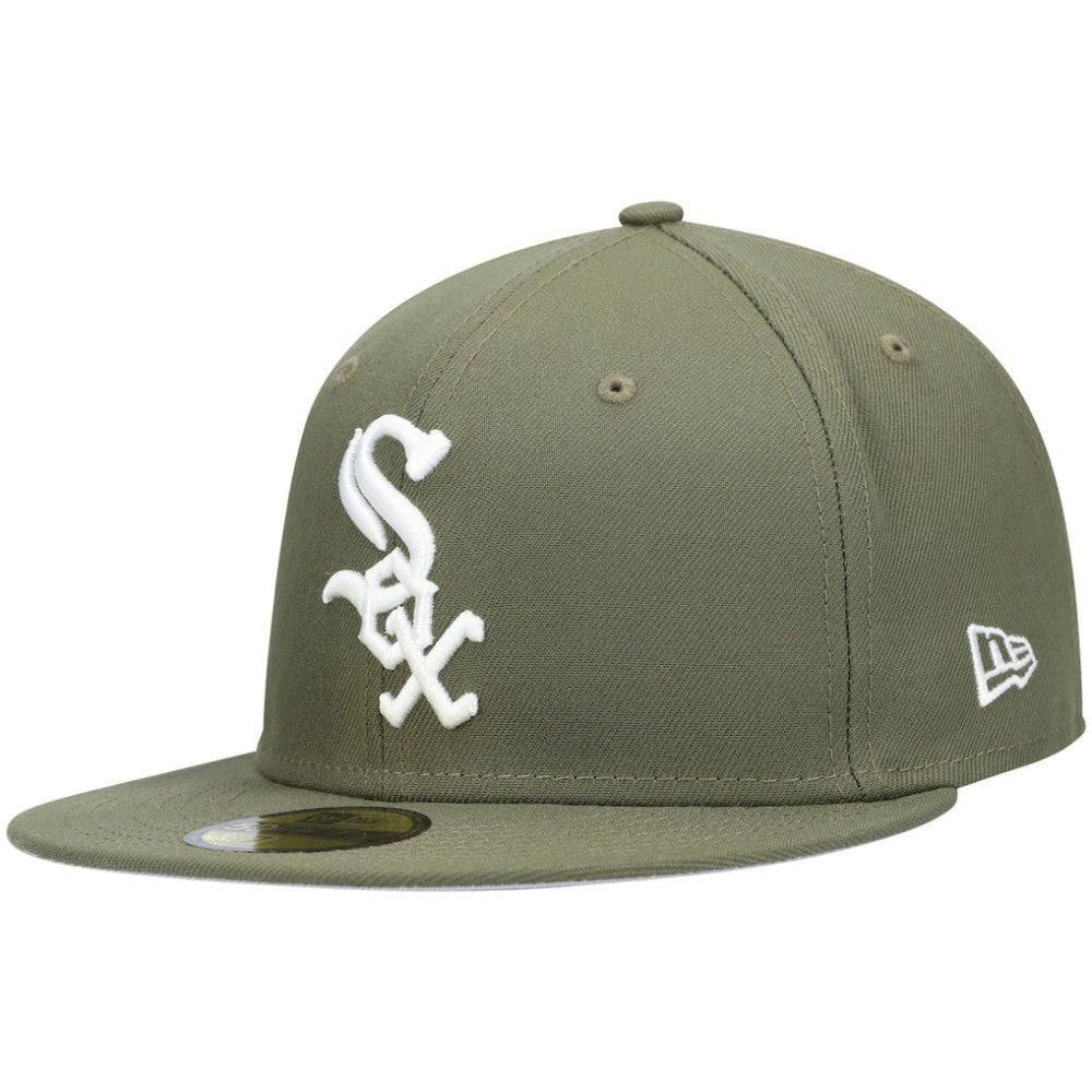 Chicago White Sox New Era White Logo 59FIFTY Fitted Hat - MLB