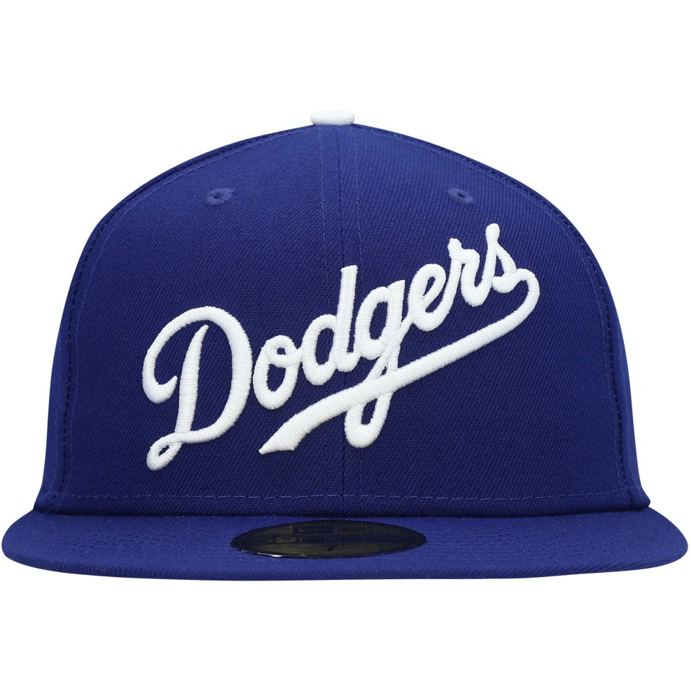 Los Angeles Dodgers New Era White Logo 59FIFTY Fitted Hat - MLB