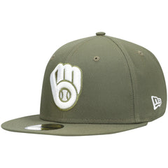 Milwaukee Brewers New Era White Logo 59FIFTY Fitted Hat - MLB