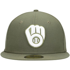 Milwaukee Brewers New Era White Logo 59FIFTY Fitted Hat - MLB