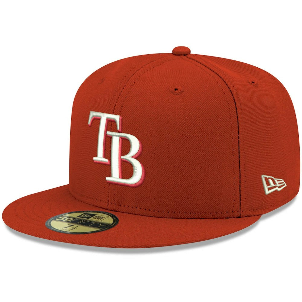 Tampa Bay Rays New Era White Logo 59FIFTY Fitted Hat - MLB