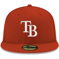 Tampa Bay Rays New Era White Logo 59FIFTY Fitted Hat - MLB