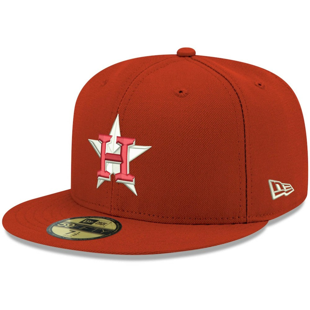 Houston Astros New Era White Logo 59FIFTY Fitted Hat - MLB