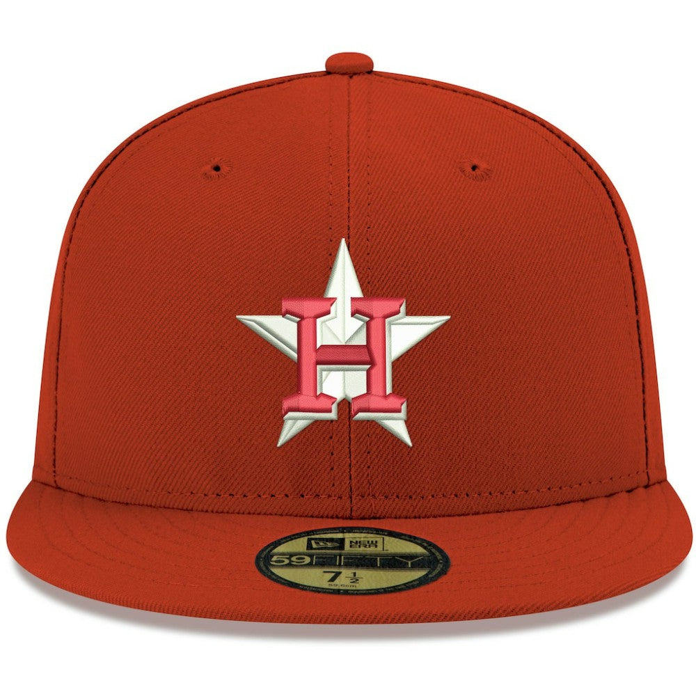 Houston Astros New Era White Logo 59FIFTY Fitted Hat - MLB
