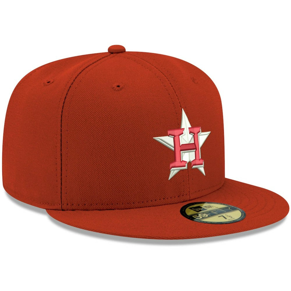 Houston Astros New Era White Logo 59FIFTY Fitted Hat - MLB