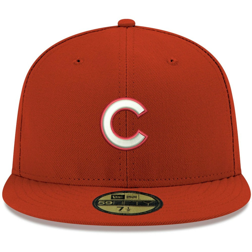 Chicago Cubs New Era White Logo 59FIFTY Fitted Hat - MLB