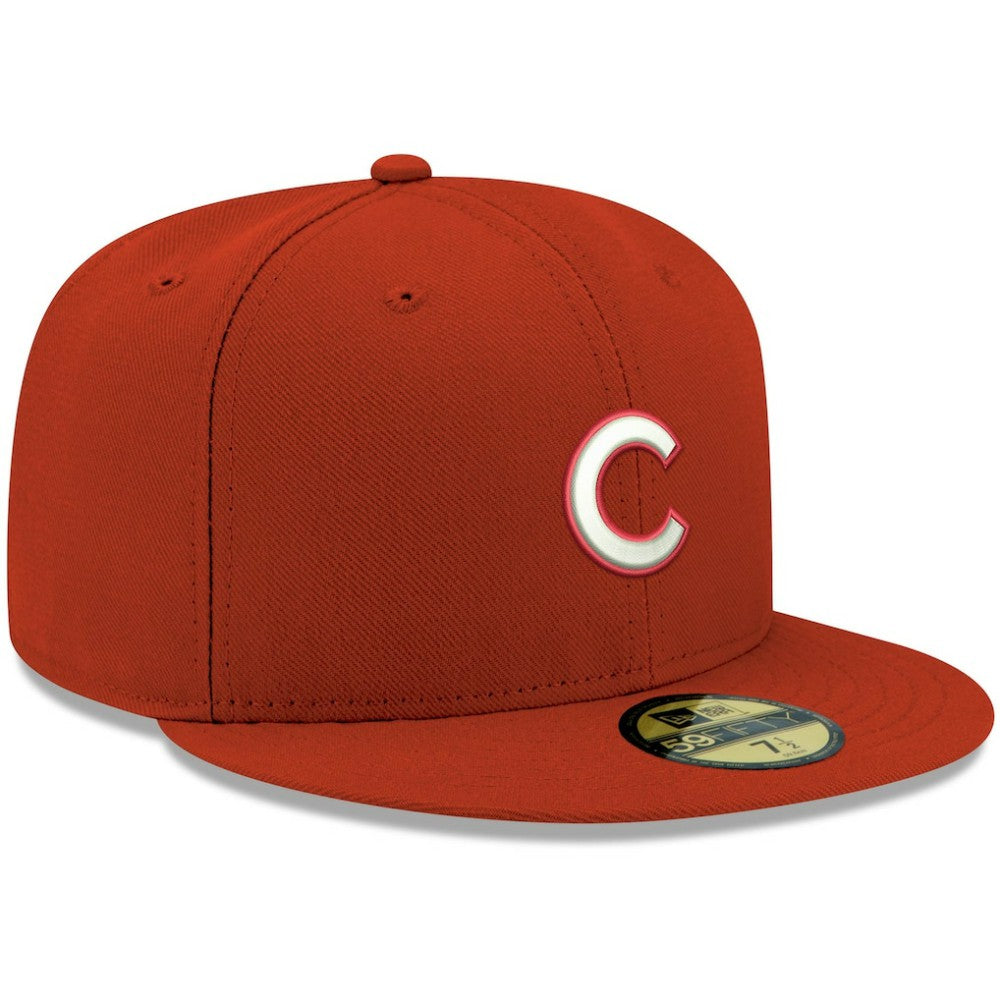 Chicago Cubs New Era White Logo 59FIFTY Fitted Hat - MLB