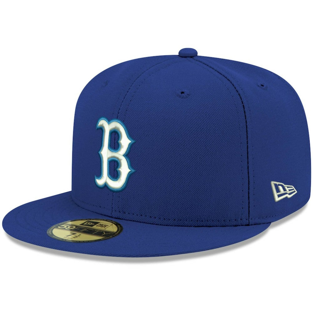 Boston Red Sox New Era White Logo 59FIFTY Fitted Hat - MLB