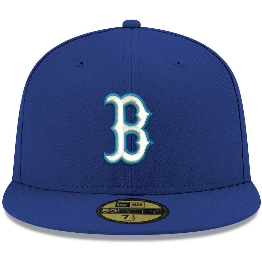 Boston Red Sox New Era White Logo 59FIFTY Fitted Hat - MLB