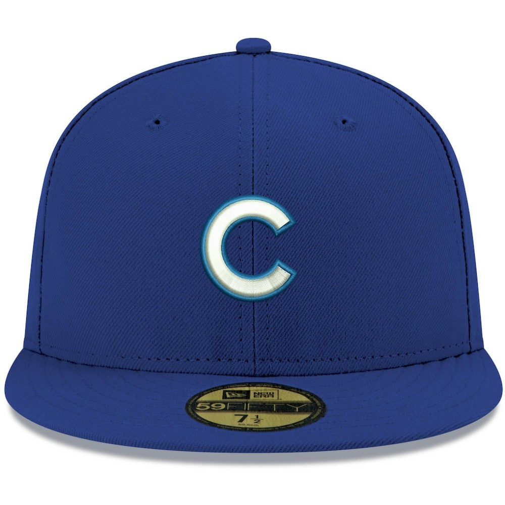 Chicago Cubs New Era White Logo 59FIFTY Fitted Hat - MLB