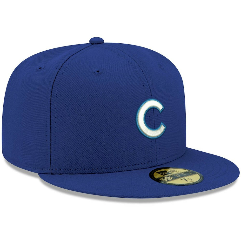 Chicago Cubs New Era White Logo 59FIFTY Fitted Hat - MLB