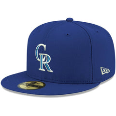 Colorado Rockies New Era White Logo 59FIFTY Fitted Hat - MLB