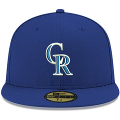 Colorado Rockies New Era White Logo 59FIFTY Fitted Hat - MLB