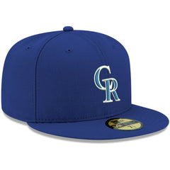 Colorado Rockies New Era White Logo 59FIFTY Fitted Hat - MLB