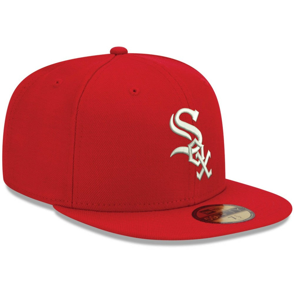 Chicago White Sox New Era White Logo 59FIFTY Fitted Hat - MLB