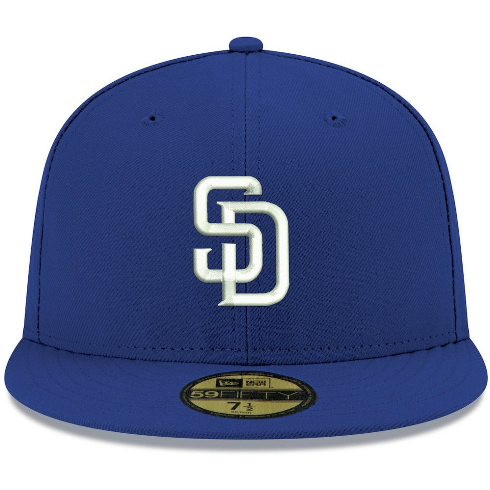 San Diego Padres New Era White Logo 59FIFTY Fitted Hat - MLB