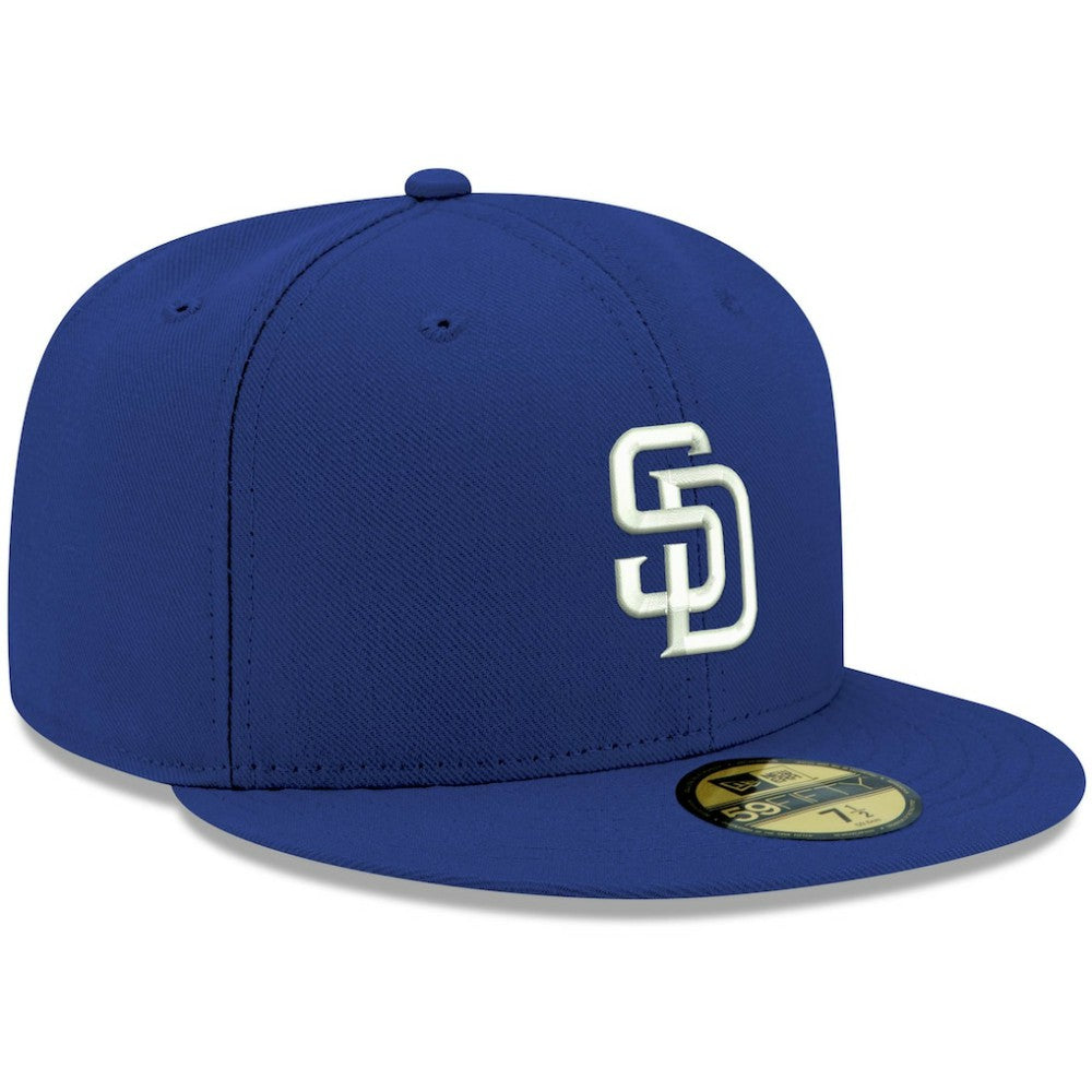 San Diego Padres New Era White Logo 59FIFTY Fitted Hat - MLB