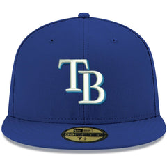Tampa Bay Rays New Era White Logo 59FIFTY Fitted Hat - MLB