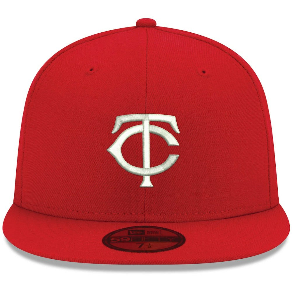 Minnesota Twins New Era White Logo 59FIFTY Fitted Hat - MLB