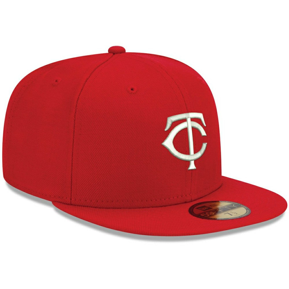 Minnesota Twins New Era White Logo 59FIFTY Fitted Hat - MLB