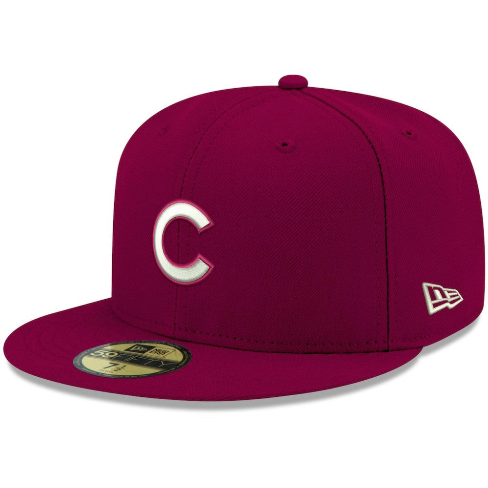 Chicago Cubs New Era White Logo 59FIFTY Fitted Hat - MLB