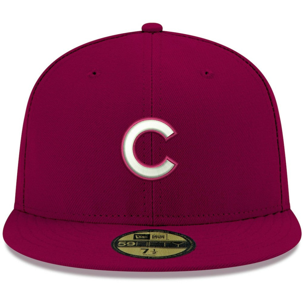 Chicago Cubs New Era White Logo 59FIFTY Fitted Hat - MLB