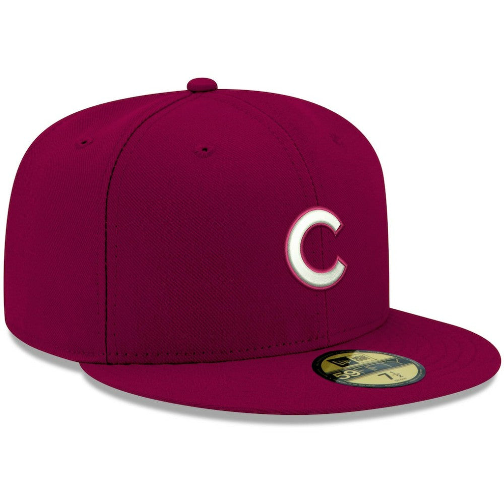 Chicago Cubs New Era White Logo 59FIFTY Fitted Hat - MLB