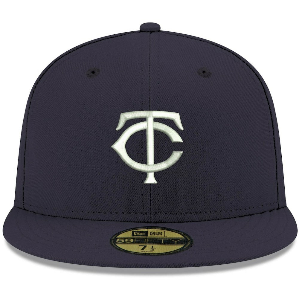 Minnesota Twins New Era White Logo 59FIFTY Fitted Hat - MLB