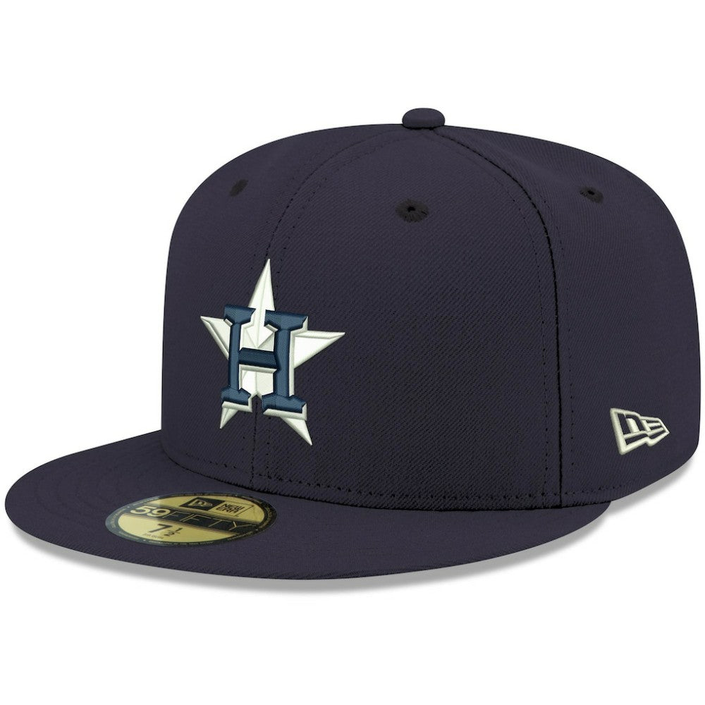 Houston Astros New Era White Logo 59FIFTY Fitted Hat - MLB