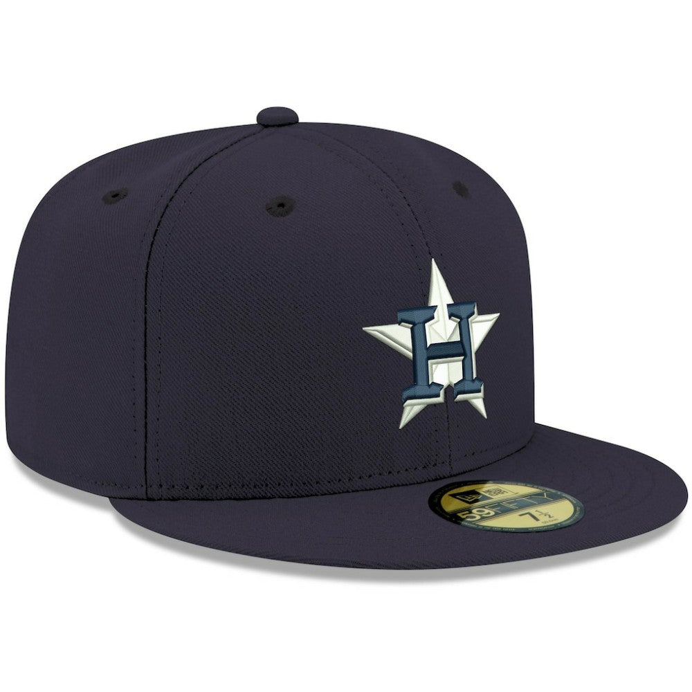 Houston Astros New Era White Logo 59FIFTY Fitted Hat - MLB