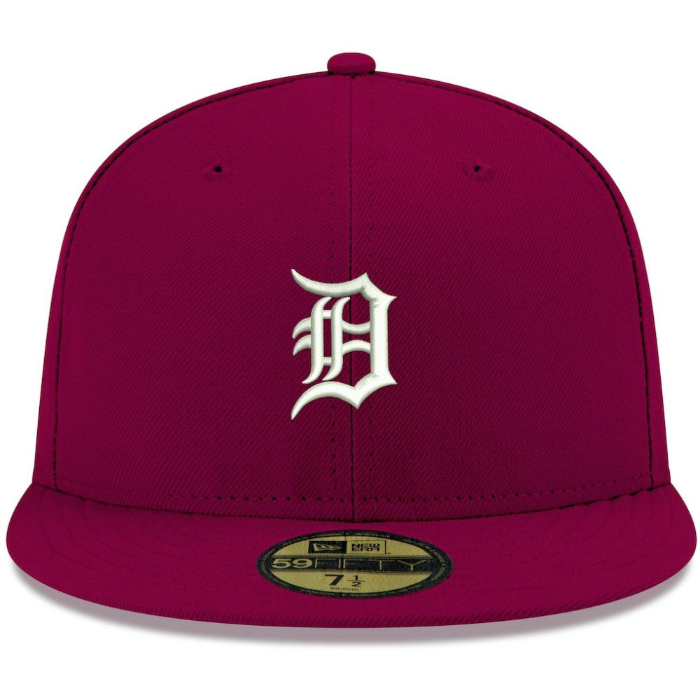 Detroit Tigers New Era White Logo 59FIFTY Fitted Hat - MLB