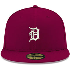 Detroit Tigers New Era White Logo 59FIFTY Fitted Hat - MLB