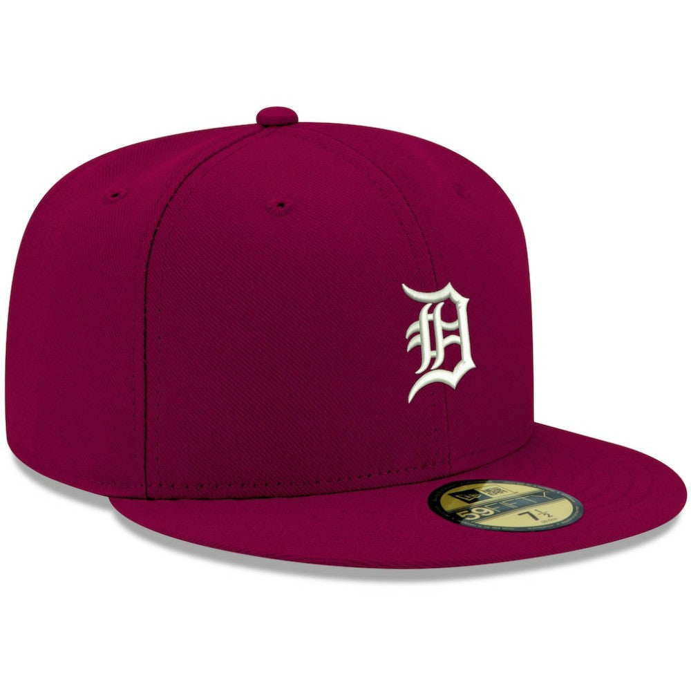 Detroit Tigers New Era White Logo 59FIFTY Fitted Hat - MLB