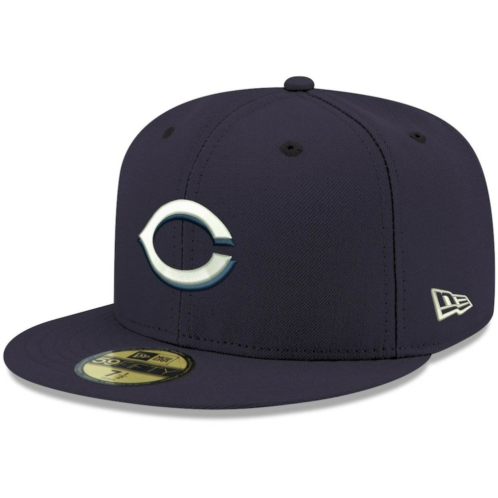 Cincinnati Reds New Era White Logo 59FIFTY Fitted Hat - MLB