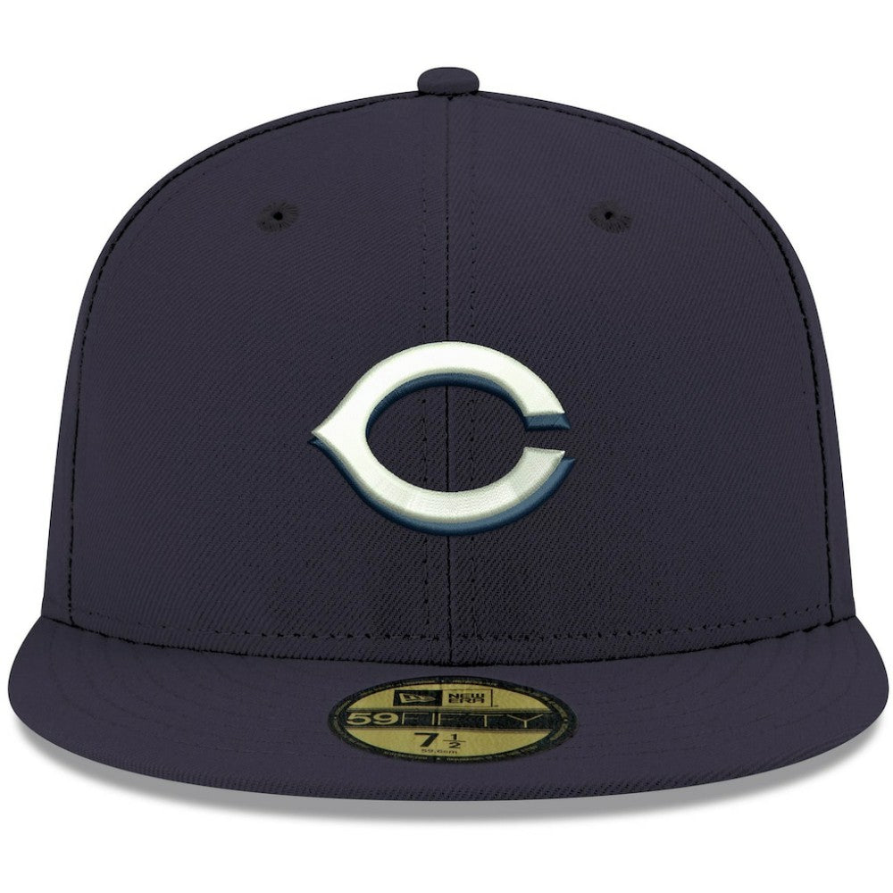 Cincinnati Reds New Era White Logo 59FIFTY Fitted Hat - MLB
