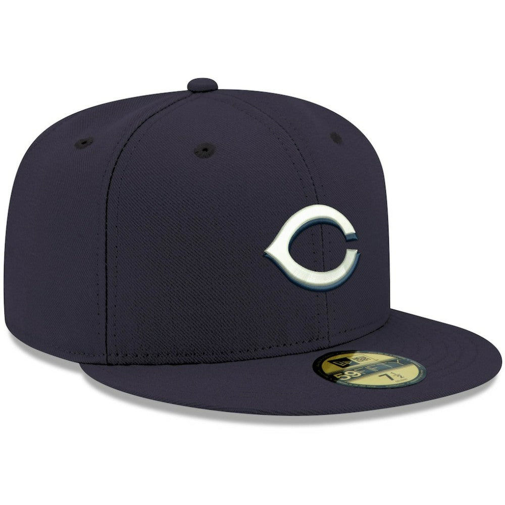 Cincinnati Reds New Era White Logo 59FIFTY Fitted Hat - MLB