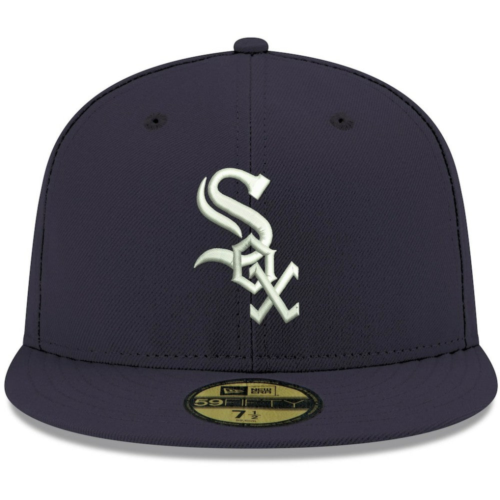 Chicago White Sox New Era White Logo 59FIFTY Fitted Hat - MLB