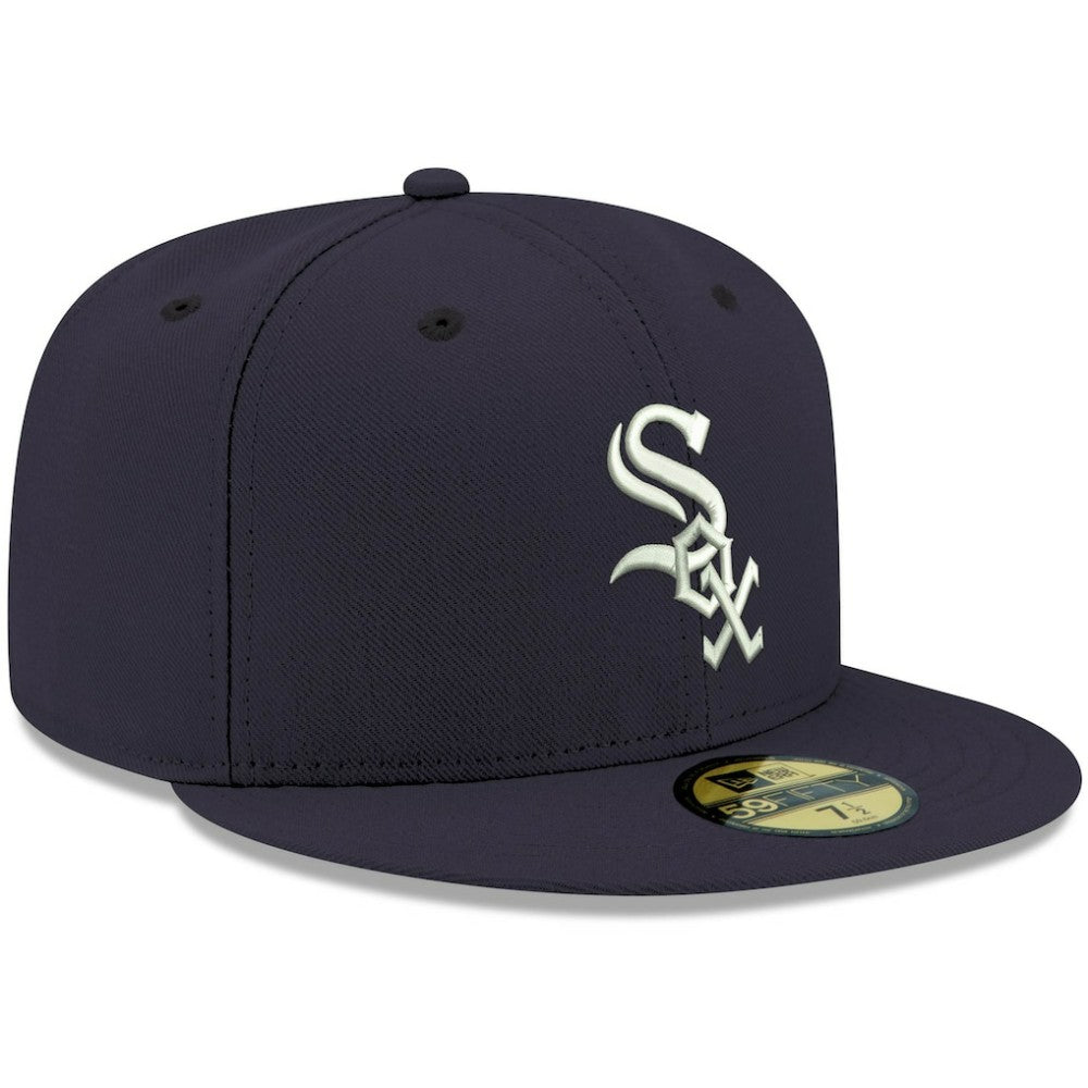Chicago White Sox New Era White Logo 59FIFTY Fitted Hat - MLB