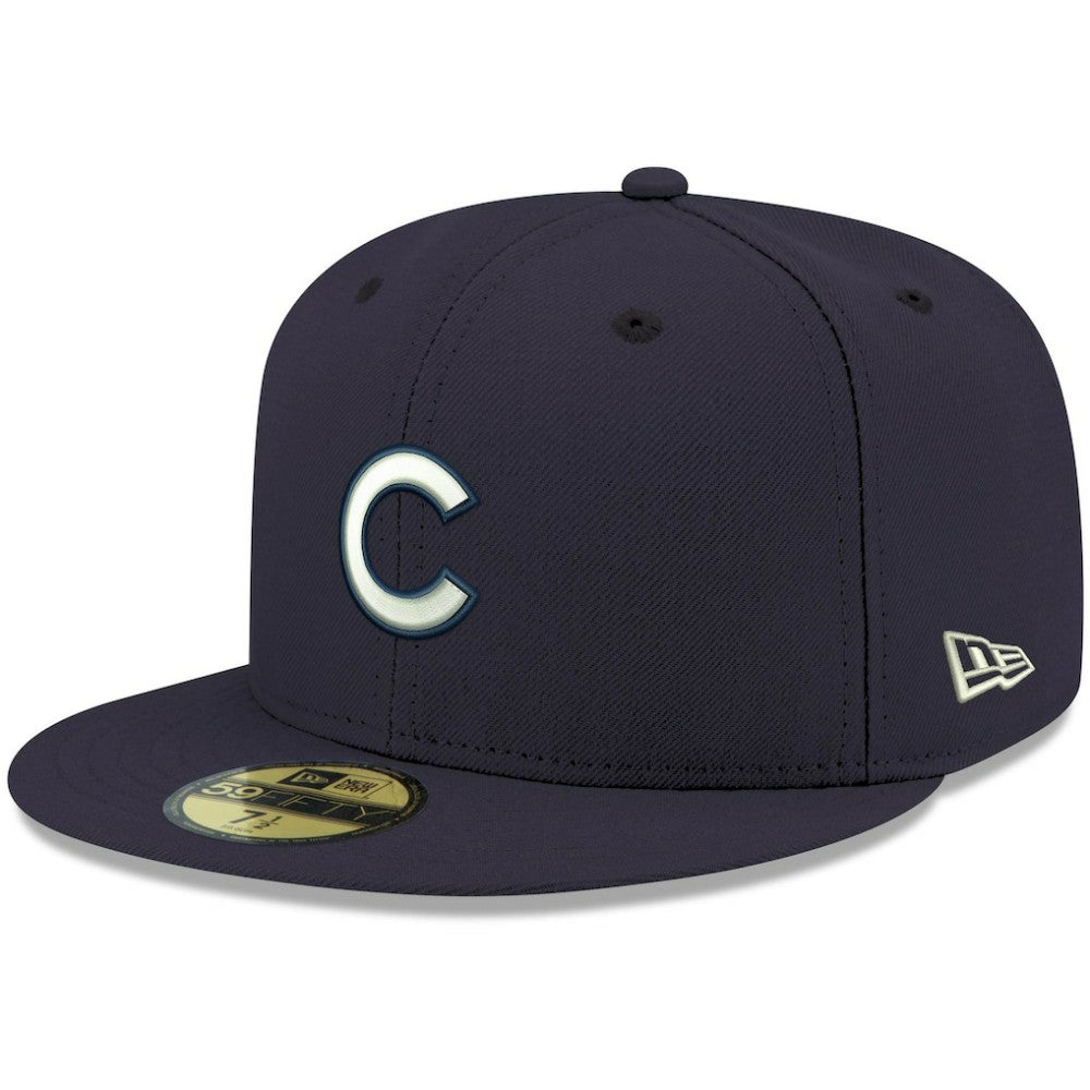 Chicago Cubs New Era White Logo 59FIFTY Fitted Hat - MLB