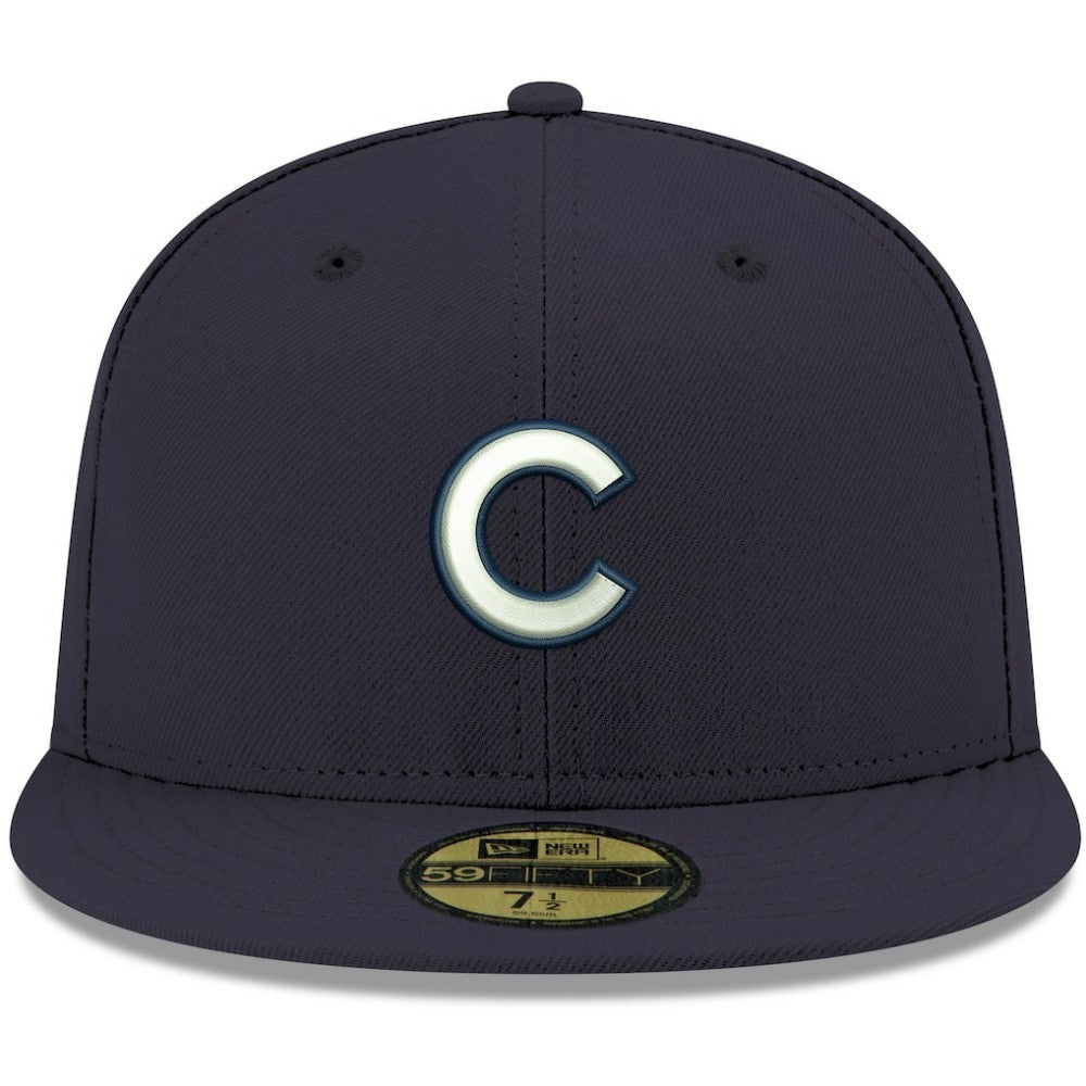 Chicago Cubs New Era White Logo 59FIFTY Fitted Hat - MLB