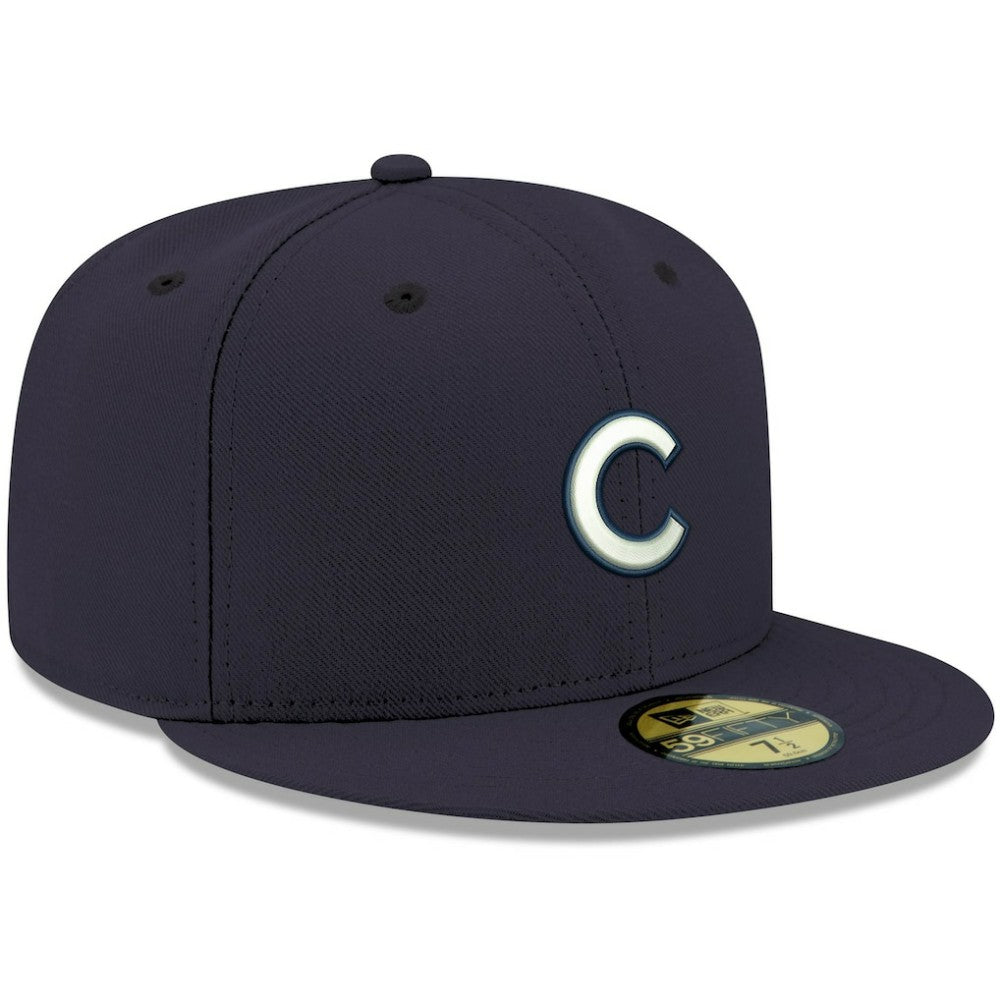 Chicago Cubs New Era White Logo 59FIFTY Fitted Hat - MLB