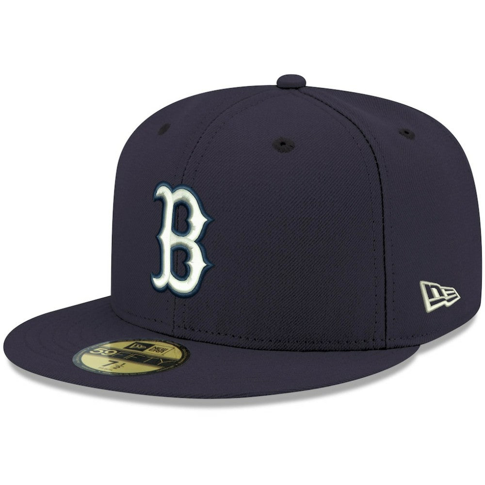 Boston Red Sox New Era White Logo 59FIFTY Fitted Hat - MLB