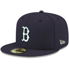 Boston Red Sox New Era White Logo 59FIFTY Fitted Hat - MLB