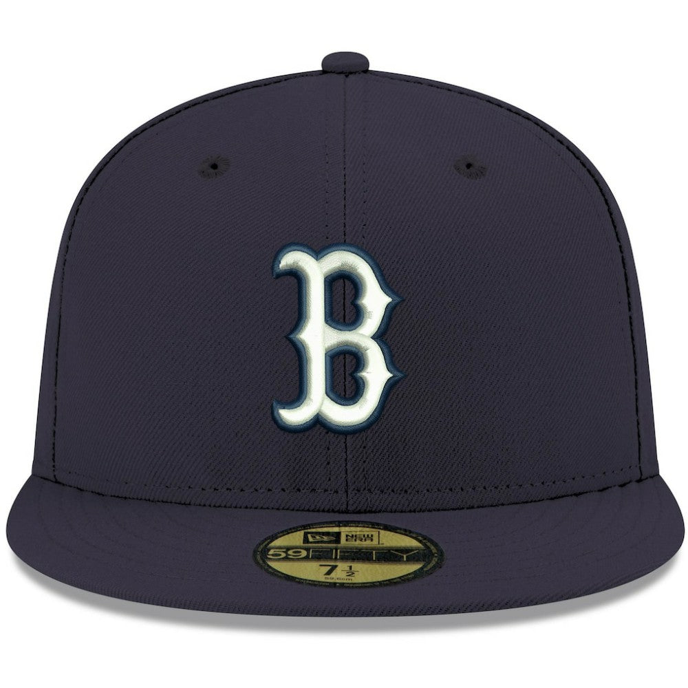 Boston Red Sox New Era White Logo 59FIFTY Fitted Hat - MLB