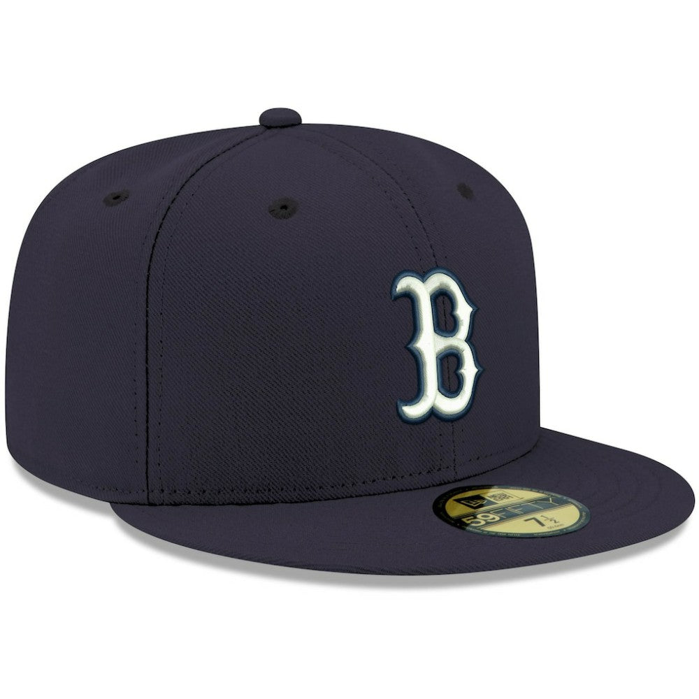 Boston Red Sox New Era White Logo 59FIFTY Fitted Hat - MLB
