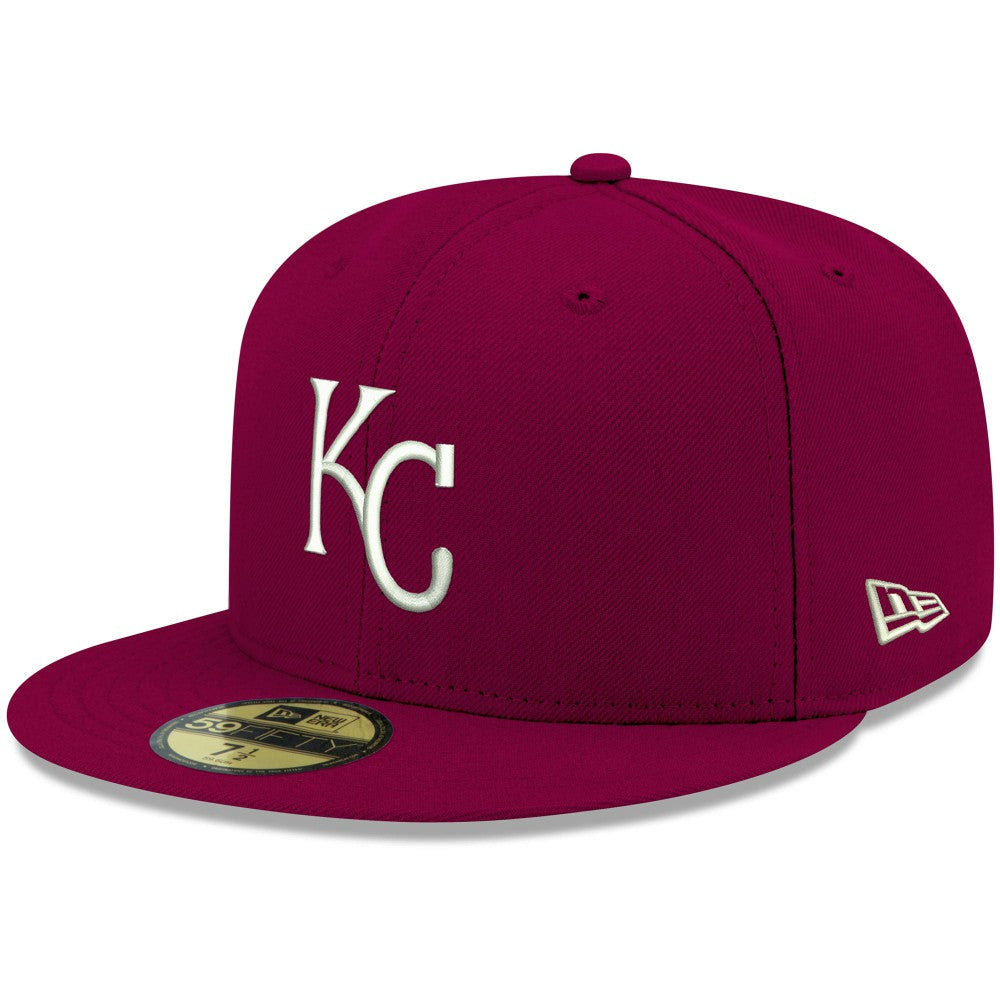 Kansas City Royals New Era White Logo 59FIFTY Fitted Hat - MLB