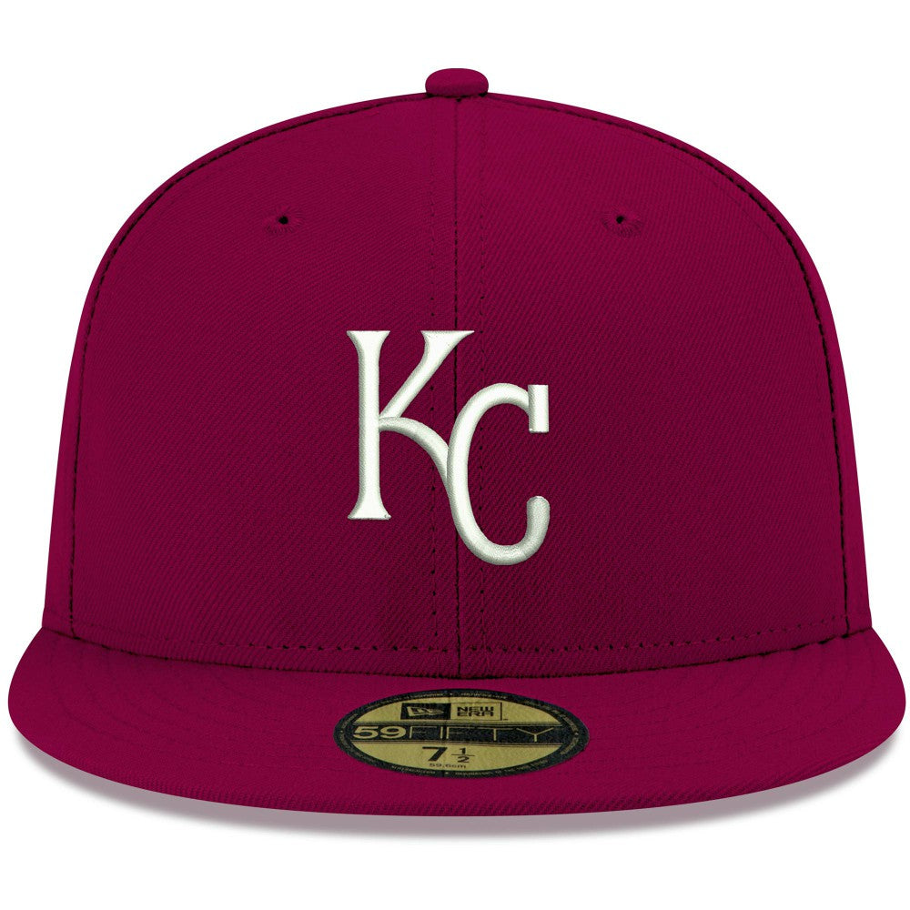 Kansas City Royals New Era White Logo 59FIFTY Fitted Hat - MLB