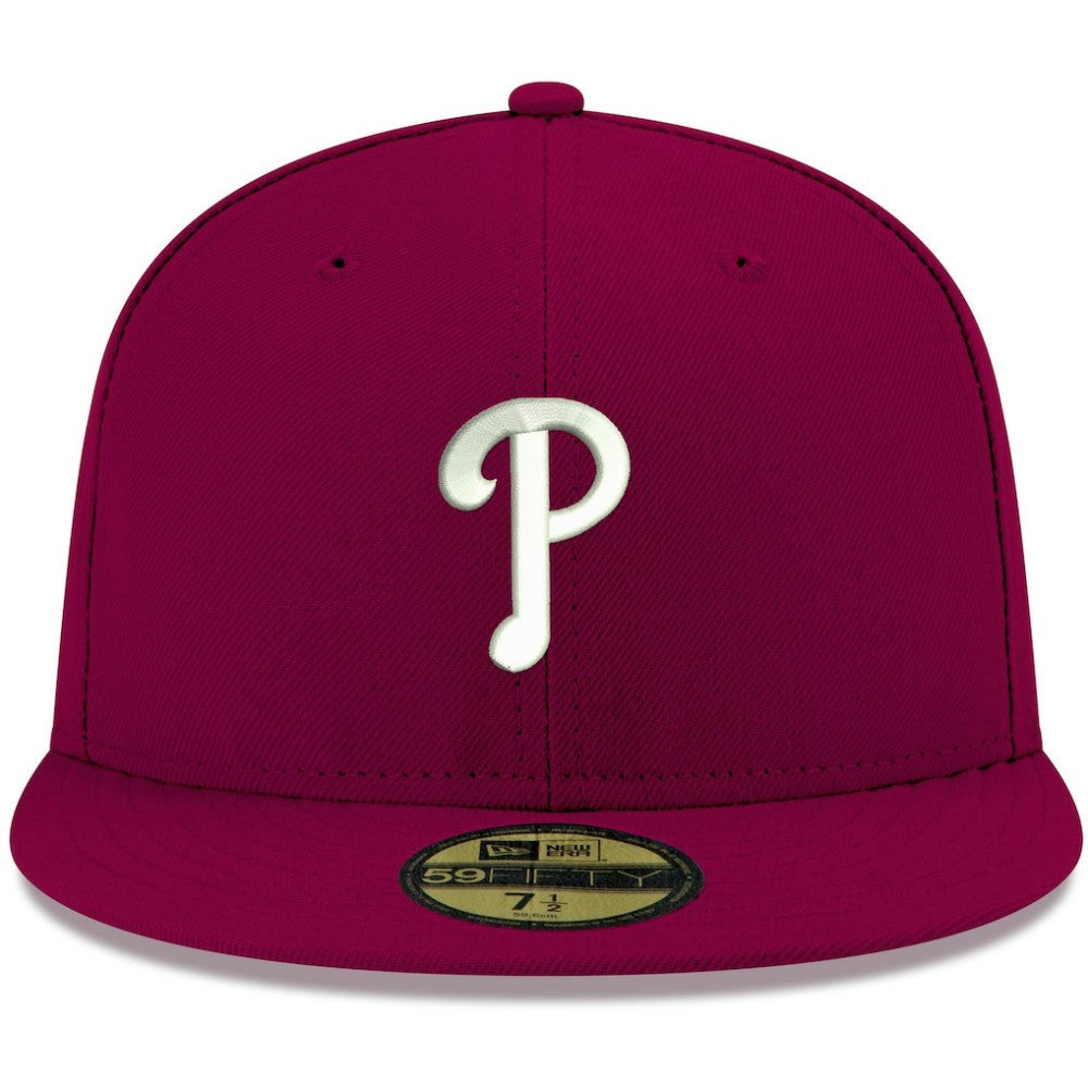 Philadelphia Phillies New Era White Logo 59FIFTY Fitted Hat - MLB