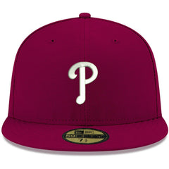 Philadelphia Phillies New Era White Logo 59FIFTY Fitted Hat - MLB